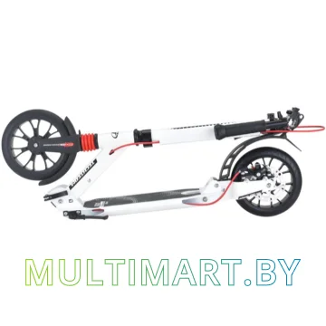 Самокат Tech Team City Scooter Disk Brake 2021 (белый/красный) картинка 3